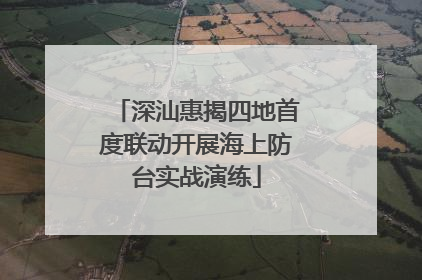 深汕惠揭四地首度联动开展海上防台实战演练