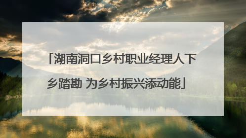 湖南洞口乡村职业经理人下乡踏勘 为乡村振兴添动能