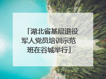 湖北省基层退役军人党员培训示范班在谷城举行