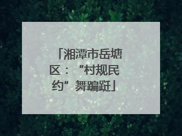 湘潭市岳塘区：“村规民约”舞蹁跹