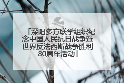 溧阳多方联学组织纪念中国人民抗日战争暨世界反法西斯战争胜利80周年活动