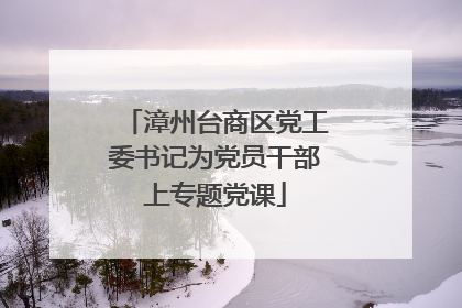 漳州台商区党工委书记为党员干部上专题党课
