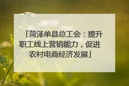 菏泽单县总工会：提升职工线上营销能力，促进农村电商经济发展