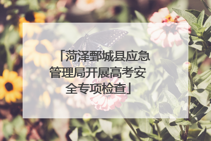 菏泽鄄城县应急管理局开展高考安全专项检查