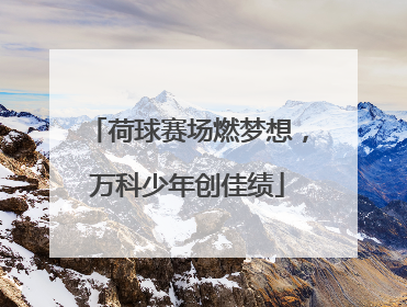 荷球赛场燃梦想，万科少年创佳绩
