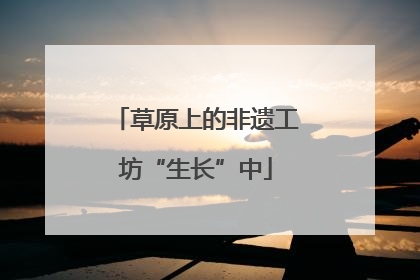 草原上的非遗工坊“生长”中