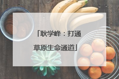 耿学峰：打通草原生命通道
