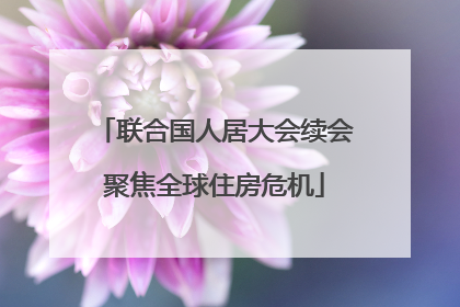 联合国人居大会续会聚焦全球住房危机