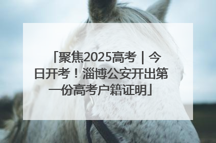 聚焦2025高考｜今日开考！淄博公安开出第一份高考户籍证明