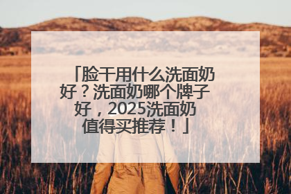 脸干用什么洗面奶好？洗面奶哪个牌子好，2025洗面奶值得买推荐！