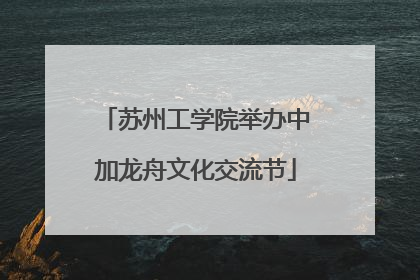 苏州工学院举办中加龙舟文化交流节