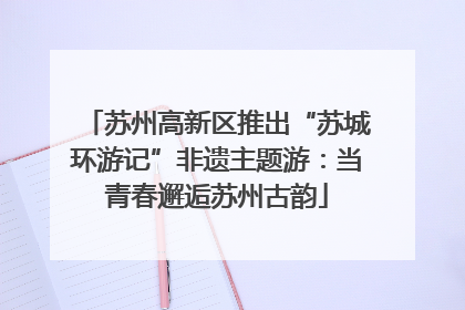 苏州高新区推出“苏城环游记”非遗主题游：当青春邂逅苏州古韵