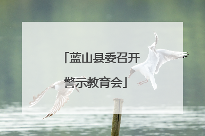 蓝山县委召开警示教育会