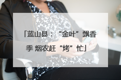 蓝山县：“金叶”飘香季 烟农赶“烤”忙