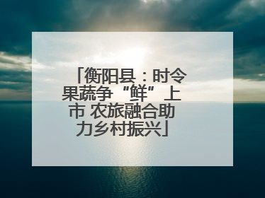 衡阳县：时令果蔬争“鲜”上市 农旅融合助力乡村振兴