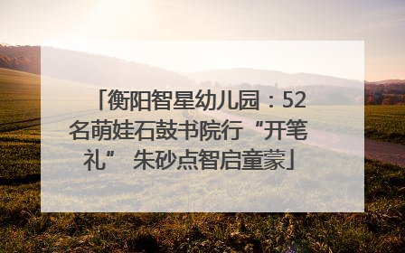 衡阳智星幼儿园：52名萌娃石鼓书院行“开笔礼” 朱砂点智启童蒙