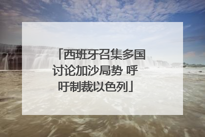西班牙召集多国讨论加沙局势 呼吁制裁以色列