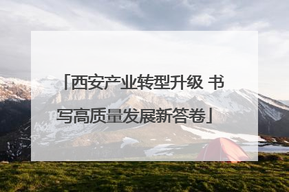 西安产业转型升级 书写高质量发展新答卷