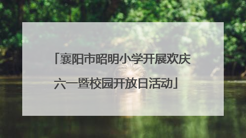 襄阳市昭明小学开展欢庆六一暨校园开放日活动
