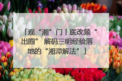 观“湘”门丨医改频“出圈” 解码三明经验落地的“湘潭解法”