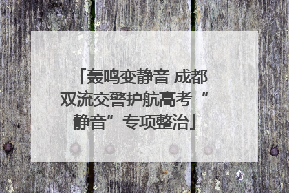 轰鸣变静音 成都双流交警护航高考“静音”专项整治
