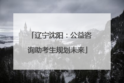 辽宁沈阳：公益咨询助考生规划未来