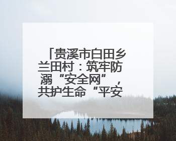 贵溪市白田乡兰田村：筑牢防溺“安全网”，共护生命“平安线”（图）