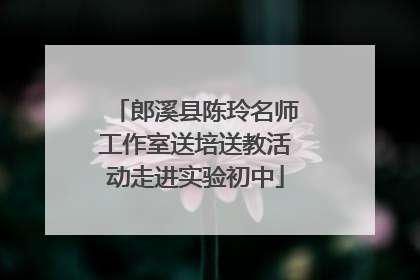 郎溪县陈玲名师工作室送培送教活动走进实验初中