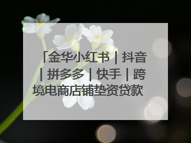 金华小红书｜抖音｜拼多多｜快手｜跨境电商店铺垫资贷款企业-漫商易