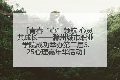 青春“心”领航 心灵共成长——滁州城市职业学院成功举办第二届5.25心理嘉年华活动