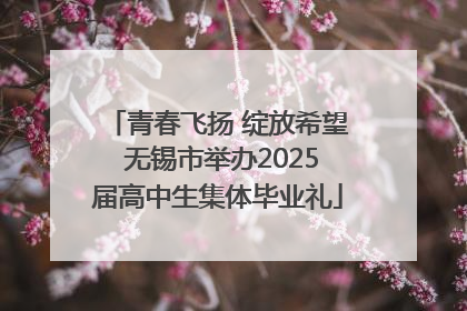 青春飞扬 绽放希望 无锡市举办2025届高中生集体毕业礼