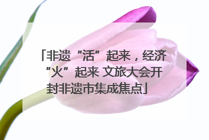 非遗“活”起来，经济“火”起来 文旅大会开封非遗市集成焦点