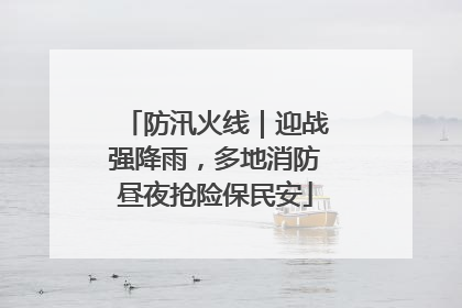 防汛火线｜迎战强降雨，多地消防昼夜抢险保民安