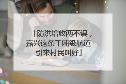 防洪增收两不误，嘉兴这条千吨级航道引来村民叫好