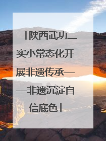 陕西武功二实小常态化开展非遗传承——非遗沉淀自信底色