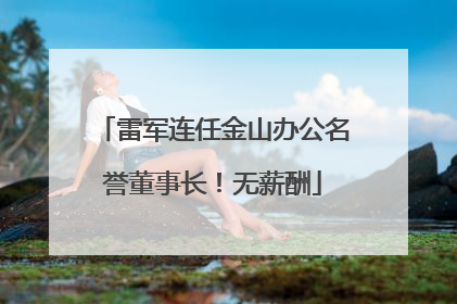 雷军连任金山办公名誉董事长！无薪酬