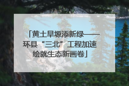 黄土旱塬添新绿——环县“三北”工程加速绘就生态新画卷