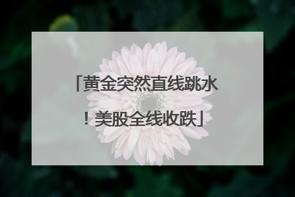 黄金突然直线跳水！美股全线收跌