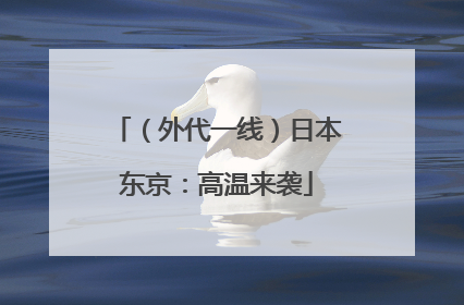 （外代一线）日本东京：高温来袭