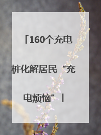 160个充电桩化解居民“充电烦恼”