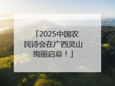 2025中国农民诗会在广西灵山绚丽启幕！