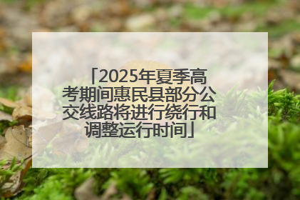 2025年夏季高考期间惠民县部分公交线路将进行绕行和调整运行时间