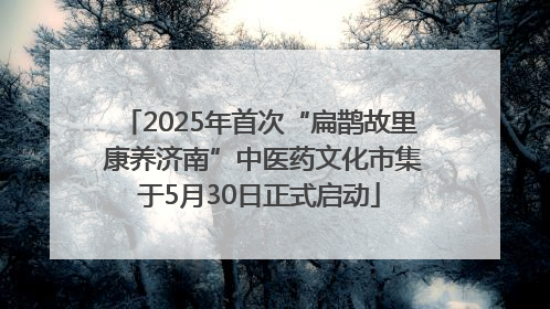 2025年首次“扁鹊故里 康养济南”中医药文化市集于5月30日正式启动