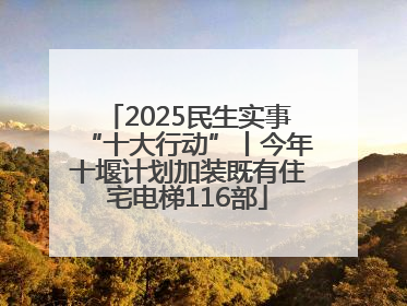 2025民生实事“十大行动”丨今年十堰计划加装既有住宅电梯116部