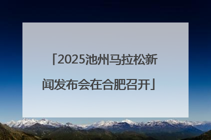 2025池州马拉松新闻发布会在合肥召开