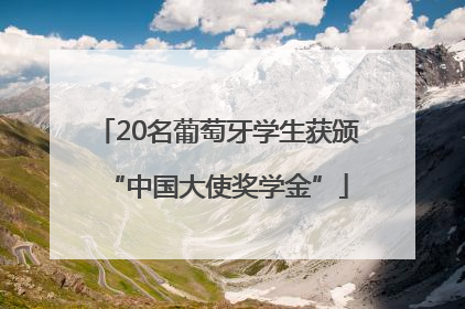 20名葡萄牙学生获颁“中国大使奖学金”