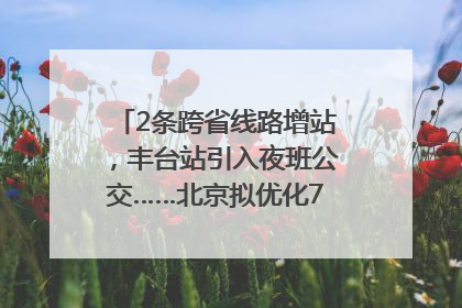 2条跨省线路增站，丰台站引入夜班公交……北京拟优化7条公交线！