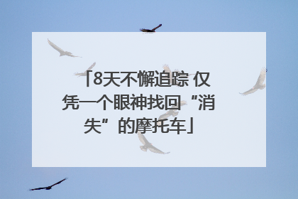 8天不懈追踪 仅凭一个眼神找回“消失”的摩托车