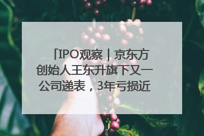 IPO观察｜京东方创始人王东升旗下又一公司递表，3年亏损近50亿元，近8成收入来自同一客户